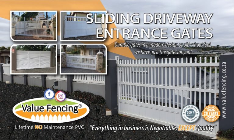 PVC Driveway Sliding Gates Value Fencing 768x461