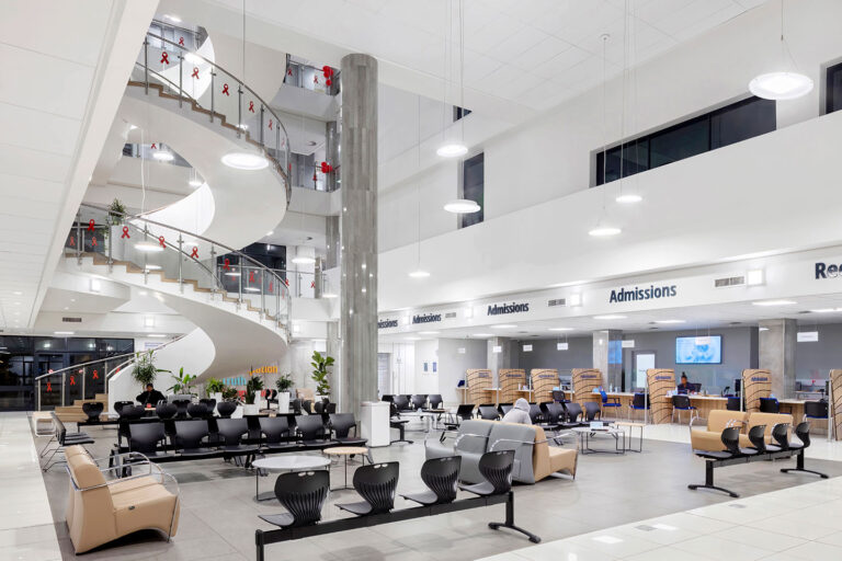 Interior and exterior Netcare Alberton Hospital johannesburg South Africa BEKA Schreder Alb1 0 768x512