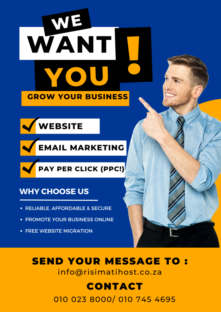 Blue and Yellow Modern Job Hiring Poster 768x1086