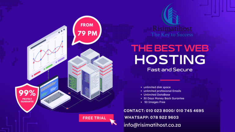 Deep Purple Modern Illustrated Web Hosting Facebook Cover 768x433