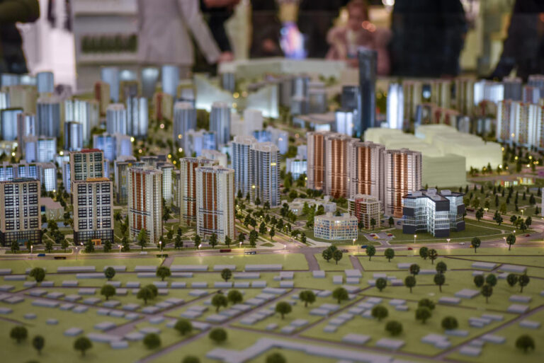 scale model city building with roads 768x513