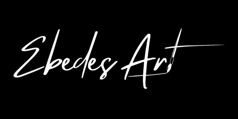 Ebedes Art White Logo with Black Background 1 768x387