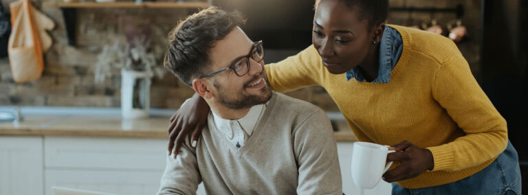 Couple reviewing something 768x284