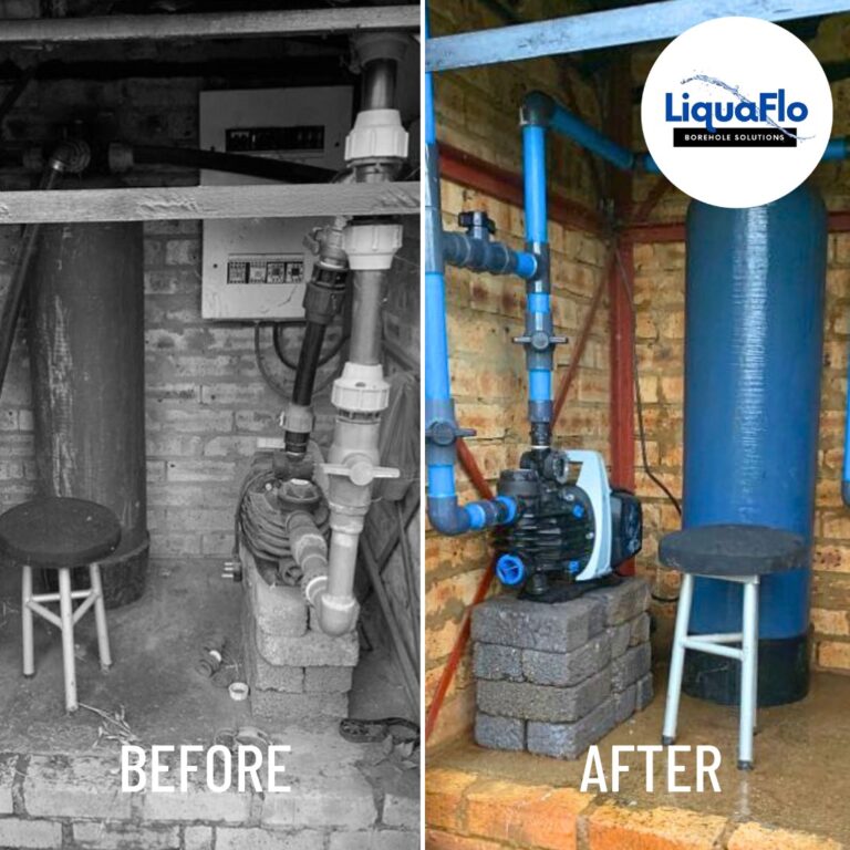 borehole pump installation before after 768x768