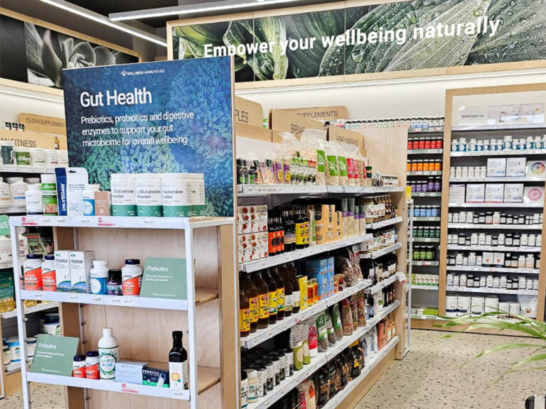 Wellness Warehouse The Neighbourhood Square Product Displays
