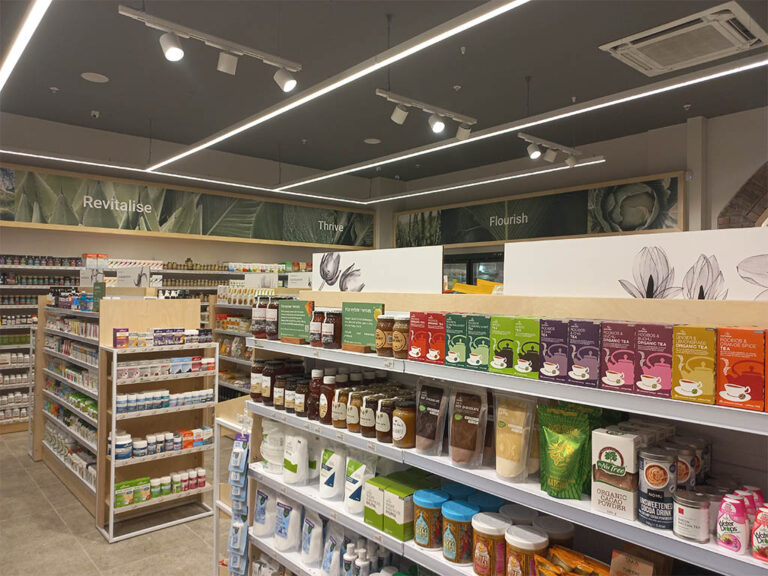 Wellness Warehouse Waterfront Product Displays