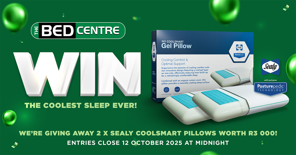 Win two Sealy Coolsmart pillows worth R3000 with The Bed Centre
