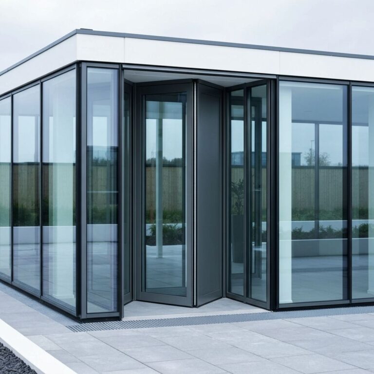 modern aluminium pivot door entrance 1 768x768