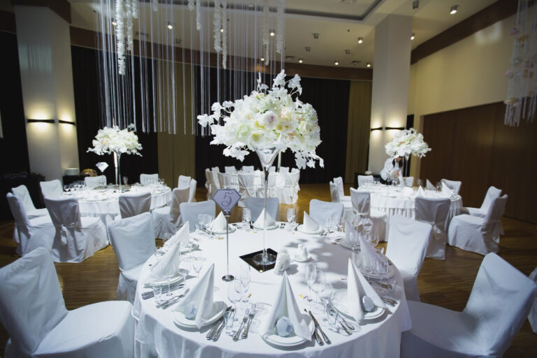 wedding reception white setup hire johannesburg 768x512