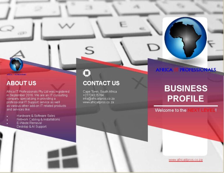 Africa IT Professionals Business Profile Page 1 768x593