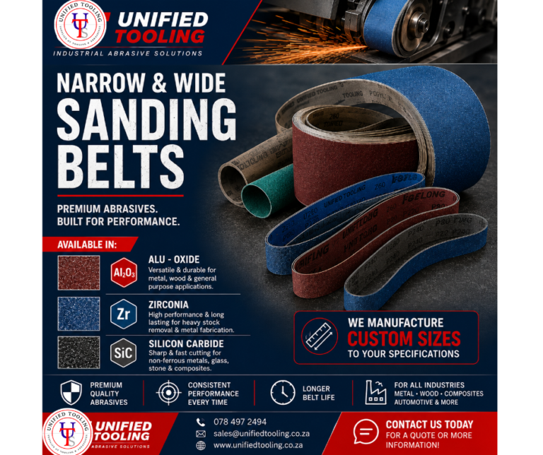 Unified Tooling Narrow and Wide Sanding belts 768x644