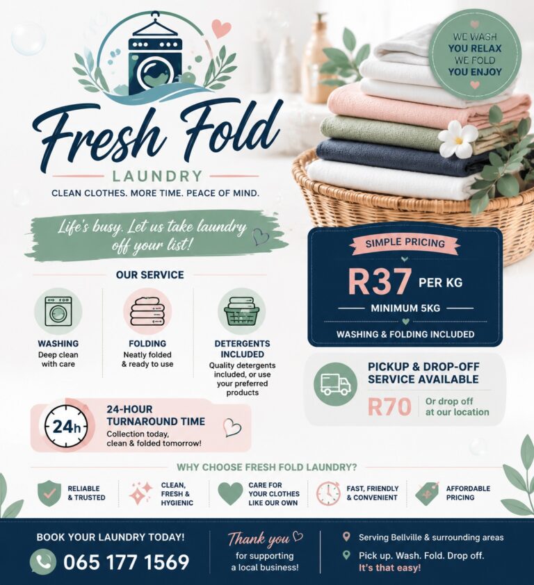 Fresh Fold Laundry Flyer 768x842