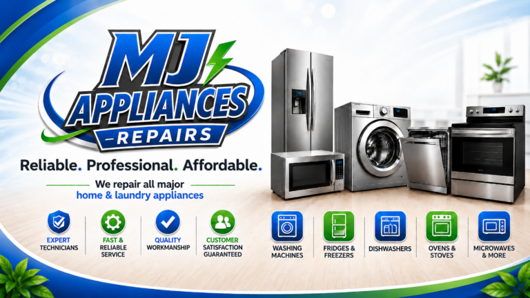 MJ Appliances Repairs banner 768x432