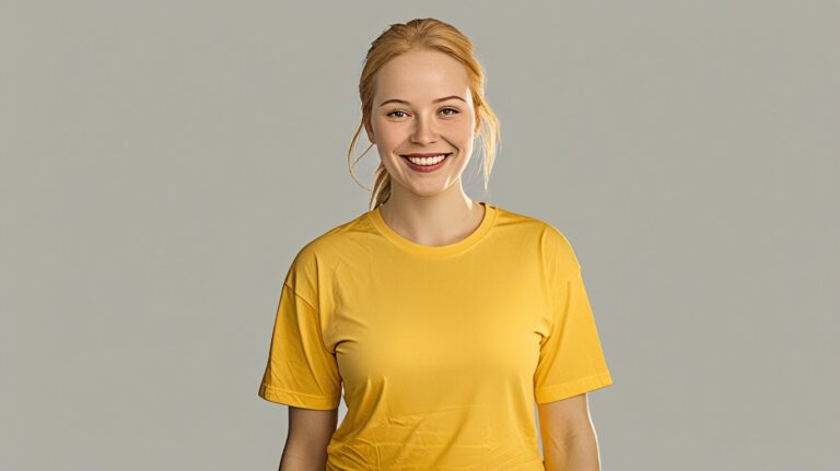 happy south african model aged 24 size large wearing attached t shirt no background no branding studio lighting in a 16 9 aspect ratio in the style of this image 1 768x431