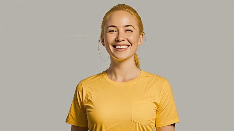 happy south african model aged 24 size large wearing attached t shirt no background no branding studio lighting in a 16 9 aspect ratio in the style of this image 2 768x431