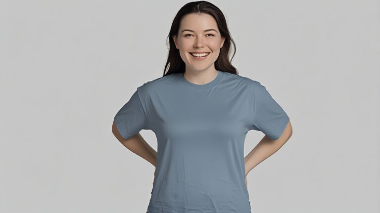 happy south african model aged 24 size large wearing attached t shirt no background no branding studio lighting in a 16 9 aspect ratio in the style of this image 6 768x431