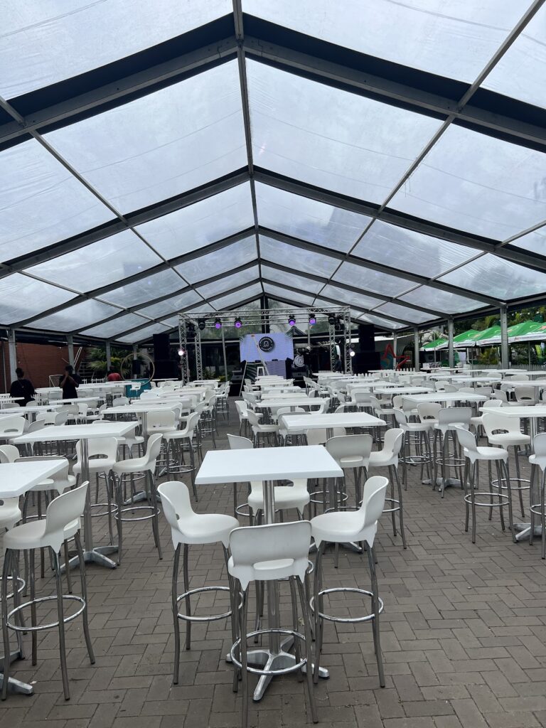 Event Masters clear frame tent and event setup Event Masters clear frame tent and event setup