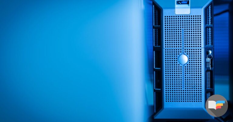 PHP2Shell update: server in a blue-lit data centre with The Business Directory logo badge